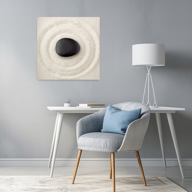 Zen Pebble Abstract Contemporary Art, 24" H x 24" W