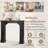  43.28" Fireplace Mantel, Freestanding Fireplace Surround With Leg For Electric Fireplaces, Mdf Mantel Surround With Shelf For Living Room With Decorative Pattern, Anti-Tipping & Waterproof