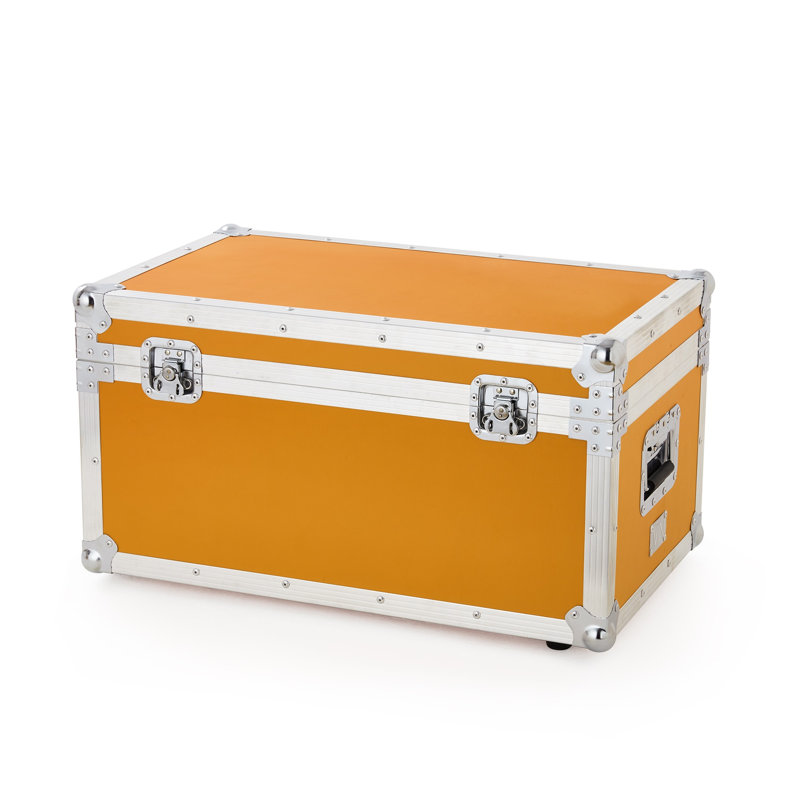 Coffre à chaussures avec roulettes VIN, Orange