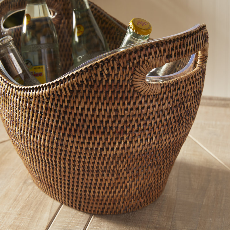 Burma Rattan Beverage Tub, Warm Brown