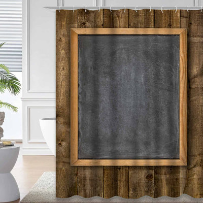Rideau de douche avec 12 crochets Blackboard