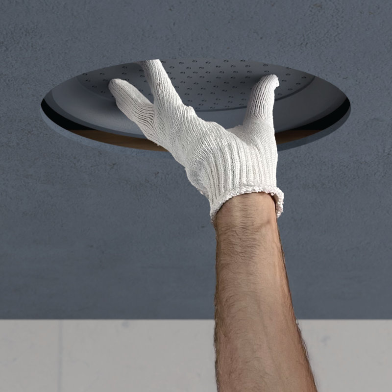 Rainstone Paintstone - Paintable Ceiling Rain Shower, Oval