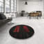 Tapis contemporain noir / rouge-286528479