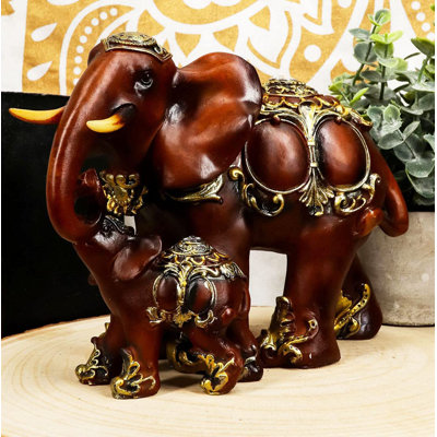 Figurine éléphant avec veau