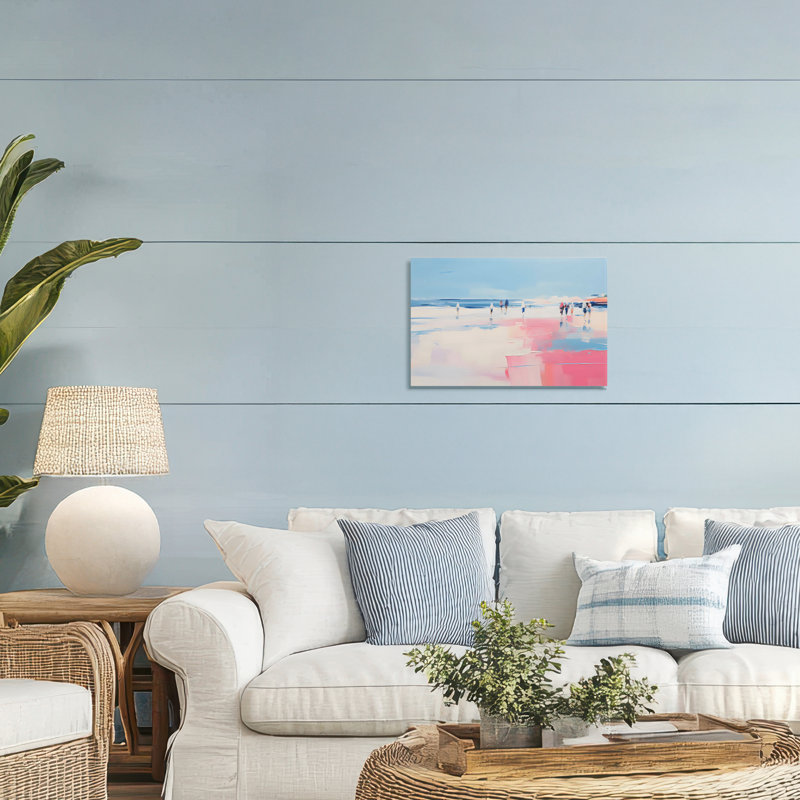 «Pastel Summer Beach Abstraction», art mural par Arlington Prints, H 16 po x l 24 po