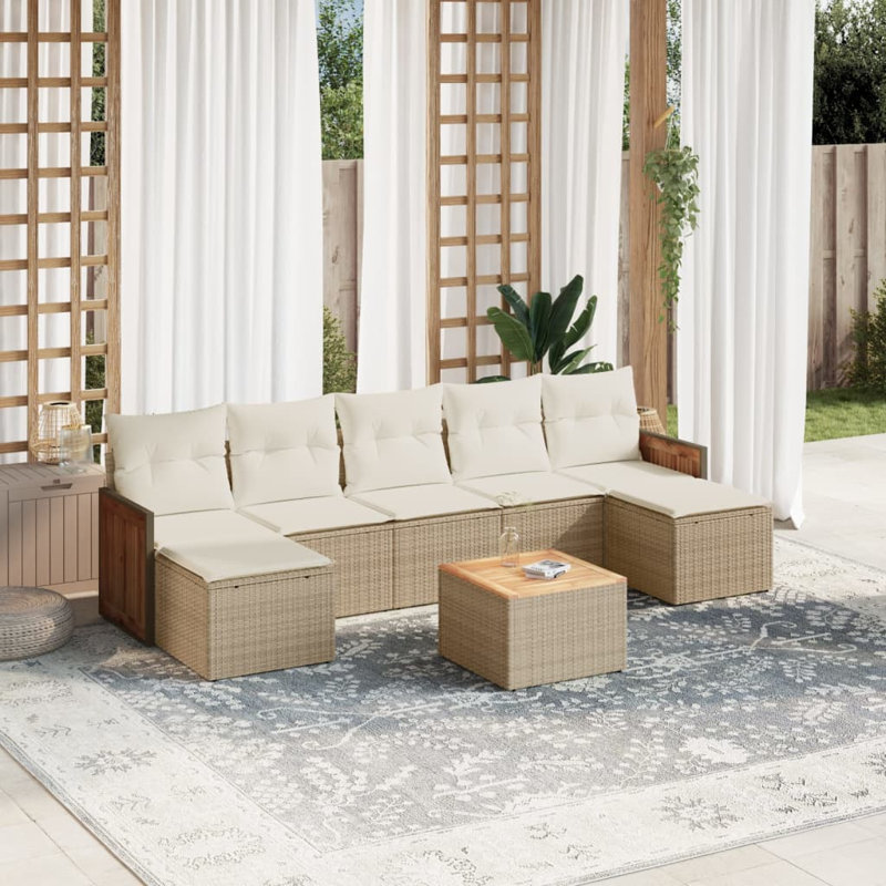 Ensemble de canapé de jardin Vidaxl beige