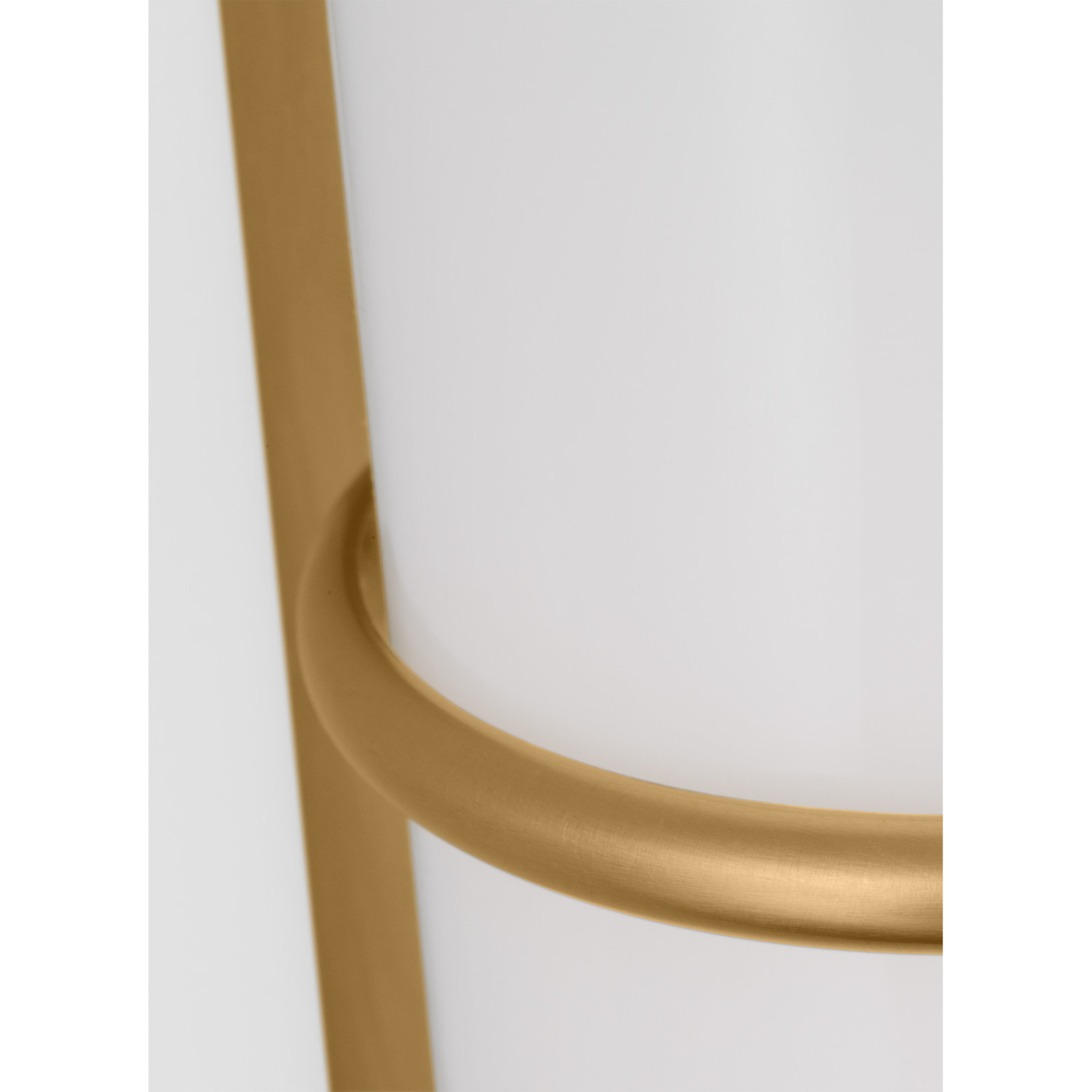 Romaine Single Frosted Dimmable LED Vanity Light, Brushed Brass