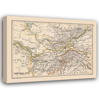 Lark Manor™ Bartholomew Gallery Wrapped Canvas Art Titled: Central Asia, Bartholomew 1892