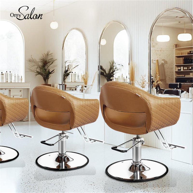 Eye-Catching Rhombus Stitch Pattern Extra Wide Seat Hair Stylist Salon
