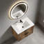 Meuble-lavabo mural 30 po avec panneau cannelé 3D et lavabo intégré en céramique-1391565960