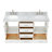 Cambridge 67'' Double Bathroom Vanity with Carrara Marble Top-90865111-132355251