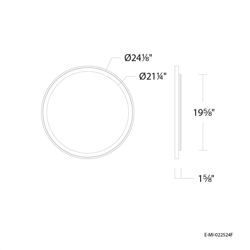 Miroir rond lumineux à DEL de 24 po avec désembueur, sélection de la température de couleur CCT et contrôle de la luminosité avec taquet pour montage mural Lucid Collection