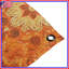Tapisserie murale mandala floral orange-873559115