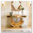 Mirrored Console Table Entryway Table with Diamond-919822852