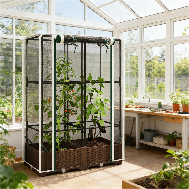 Cage à plante, lit de jardin surélevé