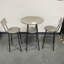 Ensemble de tabourets de bar ronds avec tablette, tabouret rembourré avec dossier, l 23,62 po x P 23,62 po x H 35,43 po-684713711-684713713