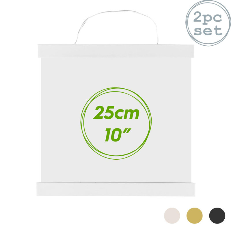 Bevelled Picture Frame with Mat, 2cm H x 25cm W x 1.5cm D, White