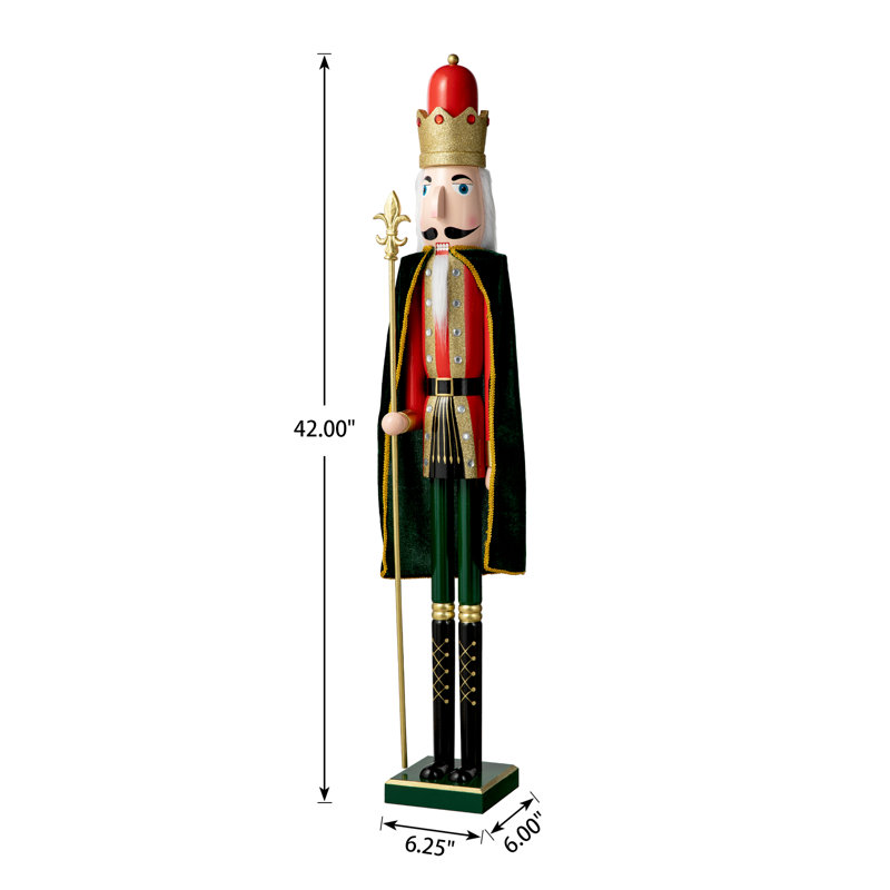 42'' H Hand-painted Wood Soldier Nutcracker