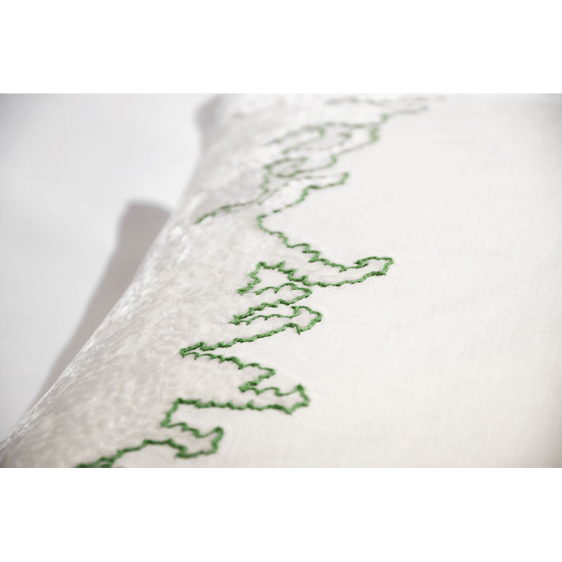 Ferns Linen Lumbar Pillow Cover & Insert, Grass, Rectangle 16"H x 20" W
