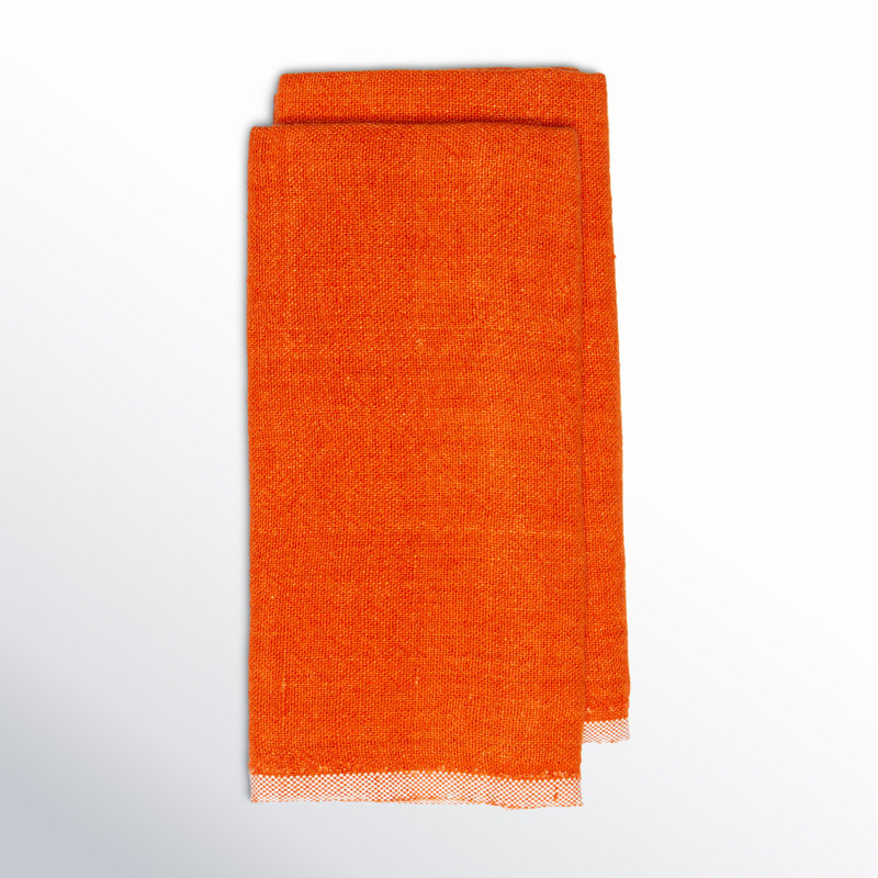 Chunky Linen Dish Cloth, Orange