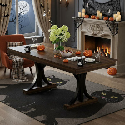 Metal Base Dining Table