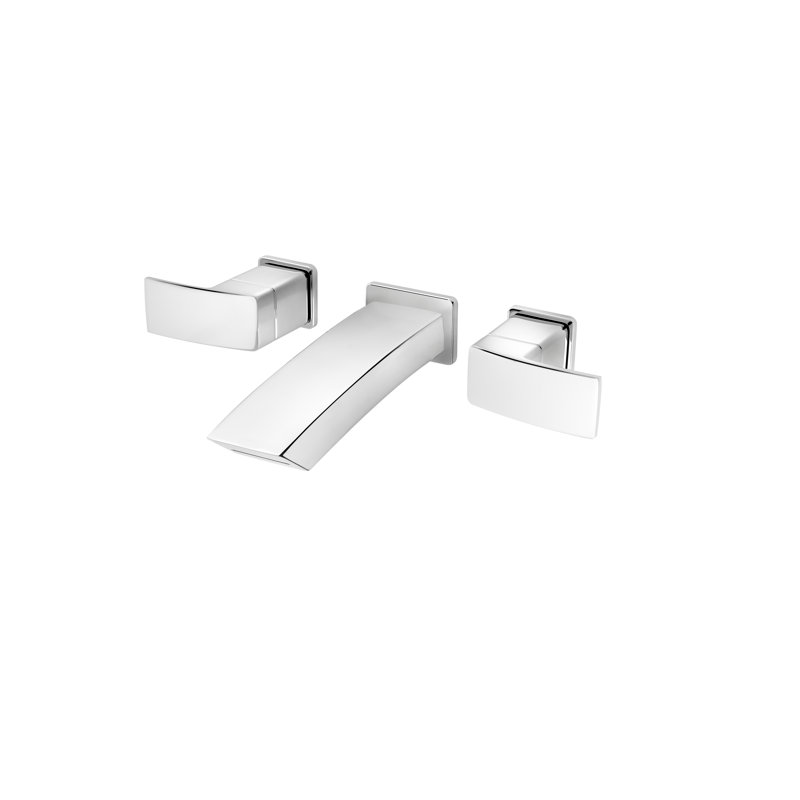 Robinet de salle de bain mural Kenzo, Chrome poli