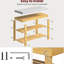 Banc de rangement pour hall d'entrée avec coussin et espace réglable pour une utilisation pratique et pratique sur 3 tablettes