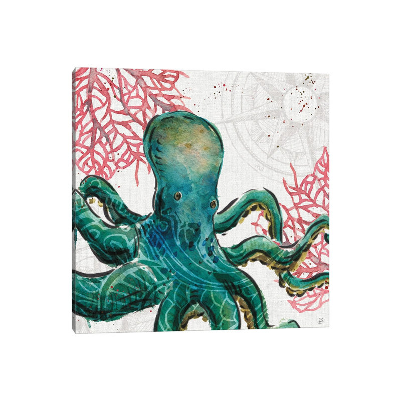 Ocean Finds IX by Daphne Brissonnet - Wrapped Canvas Painting, 30.48 cm H x 30.48 cm W