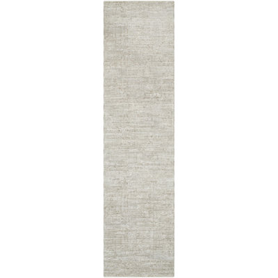 Tapis gris clair en polyester tissé à la machine Westhampton