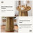 Farmhouse Round End Table with Octagonal Base