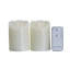 Unscented Realistic-Flame LED Wax Pillar Candles