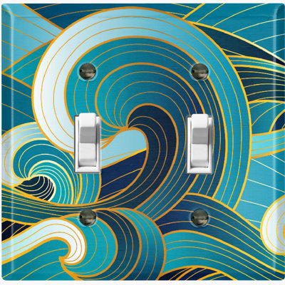 Nature Themed 2 - Gang Toggle Light Switch Standard Wall Plate