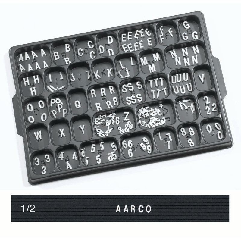 Universal Universal Tab Helvetica, H 0,5 po x l 8 po x P 10 po