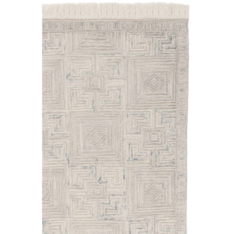 Hillenbrand Hand Woven Geometric Wool Area Rug , Rectangle 4' x 6'