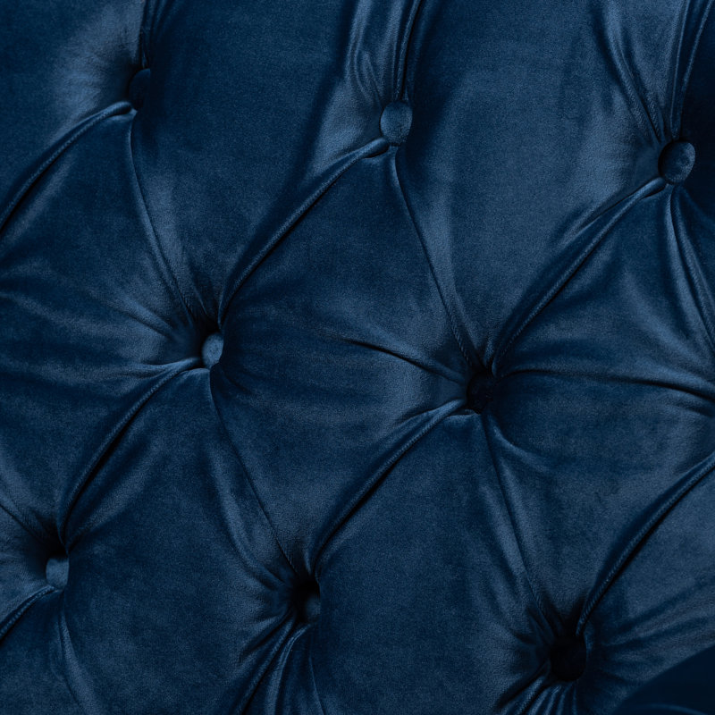 Velvet Armchair, Navy Blue