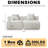 Symmetrical Chenille Sectionals For Home, No Assembly Modern Sofa