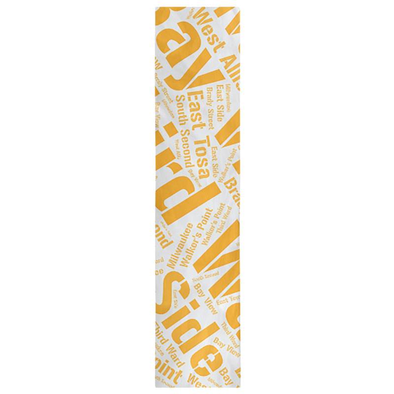 Chemin de table, 72 po x 16 po, Orange, Milwaukee