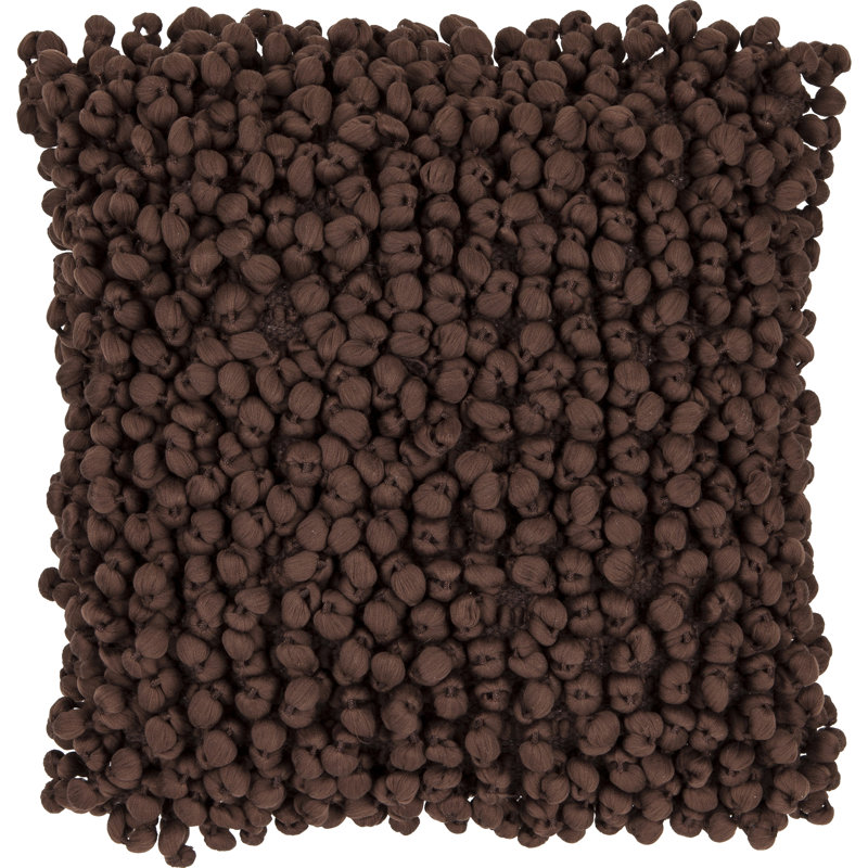 Bergen Cotton Blend Throw Pillow, Bhocolate