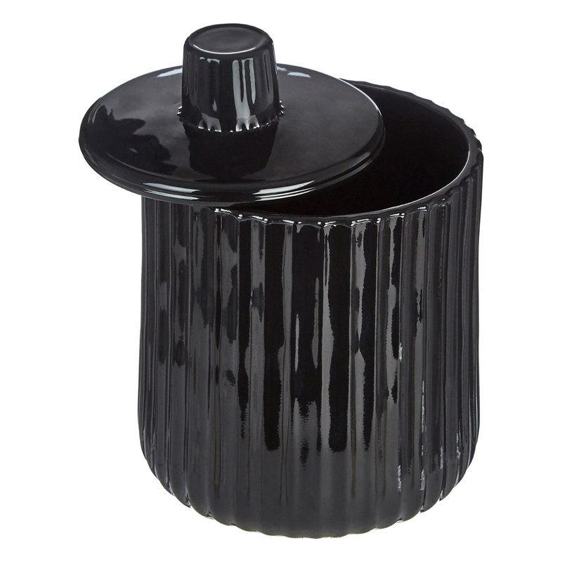 Dayton Glass Jar, Black