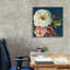 «Floral Damask II On Indigo» par Lisa Audit, art mural sur toile, 37 po x 37 po-508229734