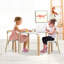 Sanita Kids 3 Piece Solid Wood Round Play Or Activity Table and Chair Set