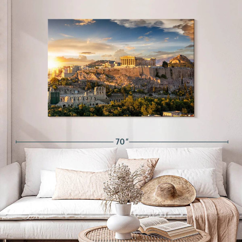 Adella Golden Acropolis, 32" H x 48" W