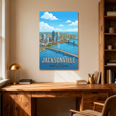 Scénique et paysages urbains, Jacksonville, États-Unis, horizon, pont, eau