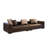 Brown Genuine Leather Modular Sofa cushion couch