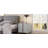 Modern Grey End Table With Drawers And Mirrored Metal Handles, Elegant Nightstand With Metal Feet For Bedroom And Living Room | Gift Idea-947823656