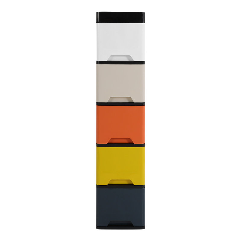 5 Tier Bathroom Storage Cabinet Narrow Floor Standing Storage Cabinet, Colorful Colors