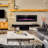 Wall Mounted or Recessed Electric Fireplace with Remote Control and Timer, Thickness 3.8 inch , Top Air Outlet-836244344