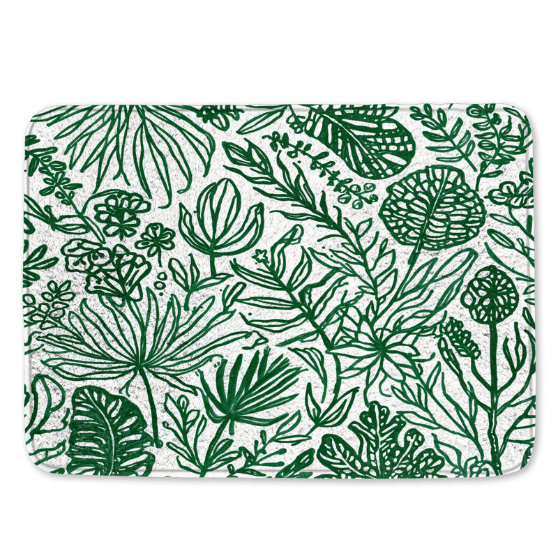 Tapis de bain Green Line Art, L 34 po x L 21 po