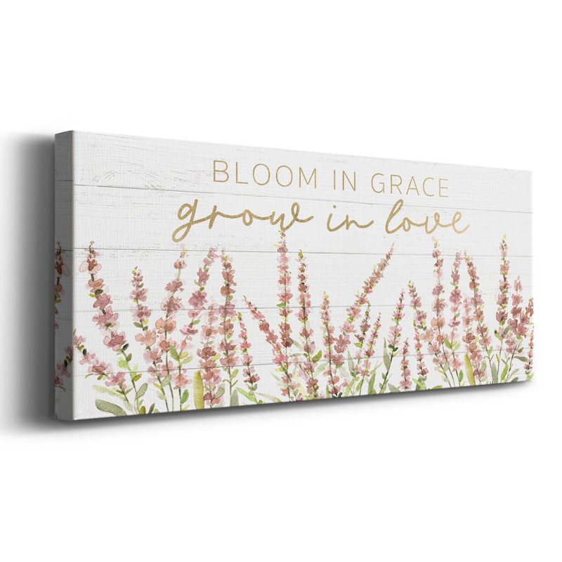 «Grow In Love On Canvas», art textuel, H 12 po x l 30 po x P 1,5 po