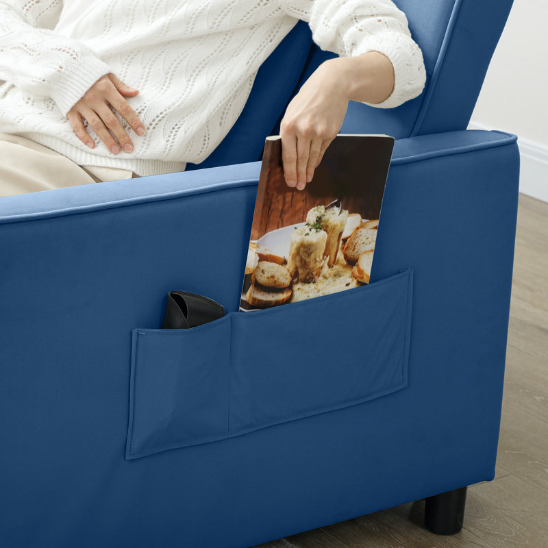 Sioban 3 Seater Reclining Sofa & Chaise, Blue